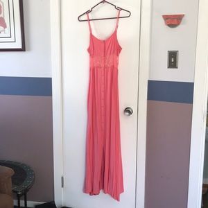 Salmon-colored dress